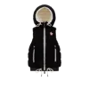 Moncler Padded Gilet With A Wool-effect Texture In Black