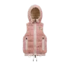 Moncler Padded Teddy Zip-up Vest Pink In Pink