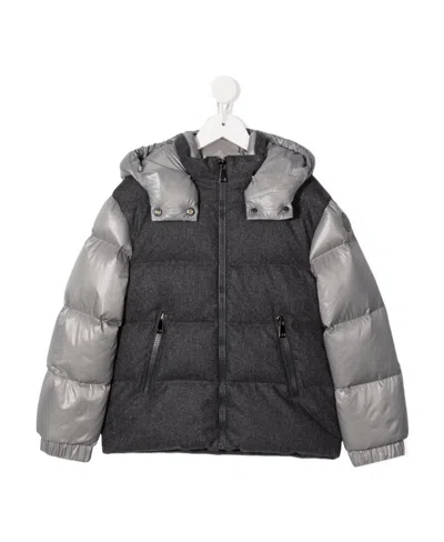 Moncler Padded Two-tone Jacket In Gray