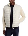 Moncler Bi-material Jacket In White