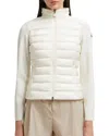 Moncler Padded Wool-blend Cardigan In White