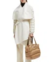 Moncler Padded Wool-blend Felt Cape In Red