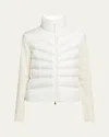 Moncler Padded Wool Cardigan In White