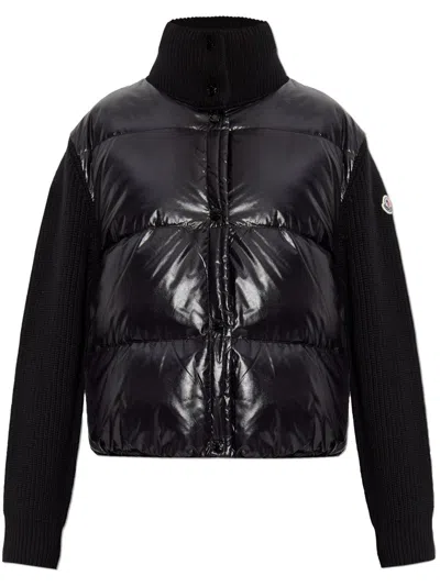MONCLER PADDED WOOL CARDIGAN