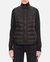 Moncler Logo-patch Padded-panel Jacket In Black