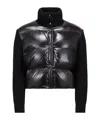 Moncler Padded Wool Cardigan In Black