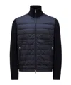 Moncler Nylon And Wool Padded Jacket In Blue