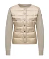 Moncler Padded Wool Cardigan In Multi