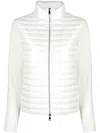 Moncler Hybrid Padded Cardigan In White