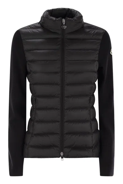 MONCLER MONCLER PADDED WOOL CARDIGAN WITH ZIP