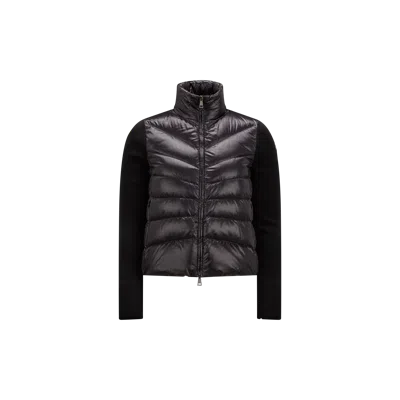 Moncler Padded Wool Cardigan, Women, Black, Size: Xxs