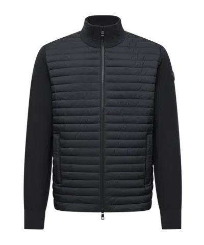 MONCLER PADDED WOOL  CASHMERE ZIP-UP CARDIGAN
