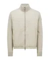 Moncler Padded Wool  Cashmere Zippered Cardigan In White