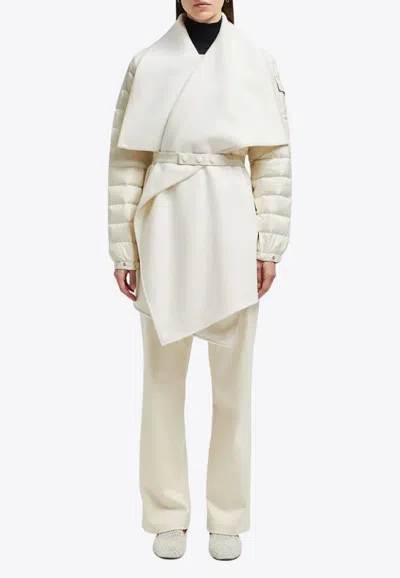 MONCLER PADDED WOOL FELT CAPE