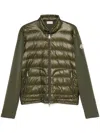 Moncler Archivio Wool-trimmed Cardigan In Green
