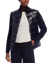 Moncler Padded Wool Coat In Black