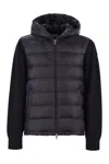 Moncler Padded Hooded Jacket In Blue
