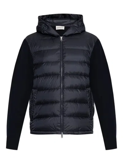 MONCLER MONCLER PADDED WOOL SWEATSHIRT WITH HOOD AND ZIP