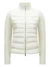 Moncler Padded Wool Cardigan White