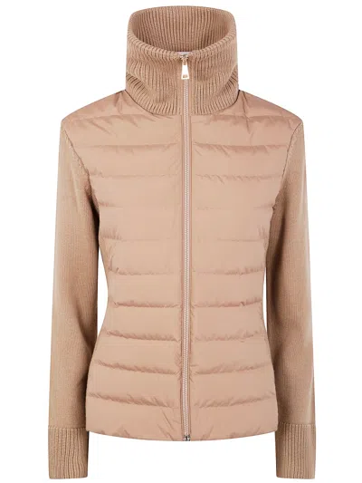 MONCLER MONCLER PADDED WOOL ZIP-UP CARDIGAN
