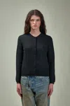 Moncler Padded Wool Zip-up Cardigan In Black