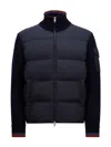 MONCLER PADDED WOOL ZIP-UP CARDIGAN