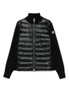 Moncler Padded Wool Zip-up Cardigan Clothing In Black