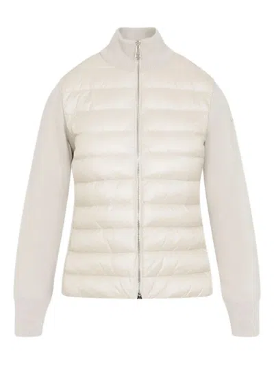 MONCLER PADDED WOOL ZIP-UP CARDIGAN
