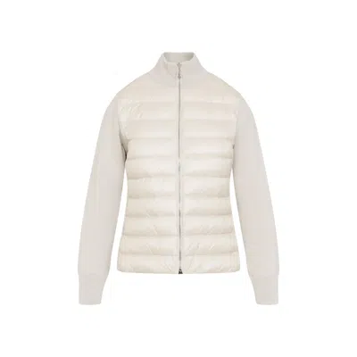 MONCLER MONCLER PADDED WOOL ZIP-UP CARDIGAN