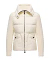 Moncler Padded Wool Zip-up Cardigan In White