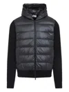 Moncler Padded Wool Zip-up Hoodie Clothing In Blue