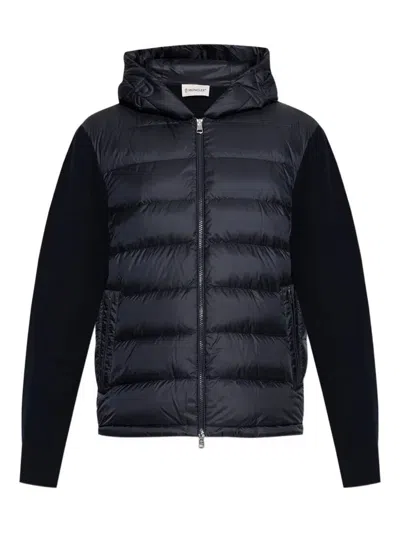 Moncler Padded Wool Zip-up Hoodie Clothing In Black