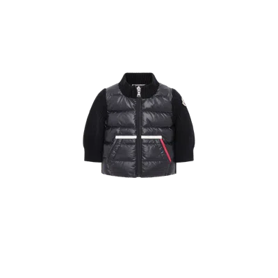 Moncler Kids' Padded Wool Zip-up Cardigan, Boys, Blue, Size: 3y