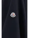 Moncler Padded Wool-blend Cape In Navy