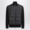 Moncler Padded Zip Cardigan Featuring Quilted Front In Black