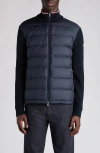 Moncler Padded Zip Cardigan In Blue