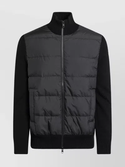 MONCLER PADDED ZIP CARDIGAN FEATURING QUILTED FRONT