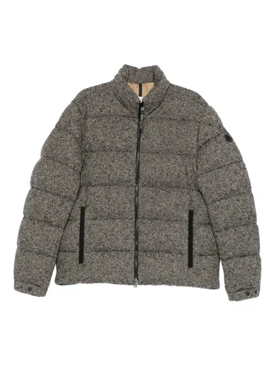 Moncler Agde Tweed Down Puffer Jacket In Multi