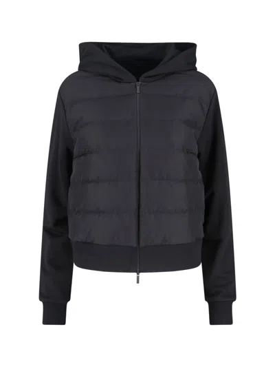 Moncler Padded Zip Sweatshirt In Black