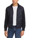 Moncler Cardigan Zippé Matelassé In Black