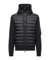 Moncler Mens Black Hybrid Padded Knitted Cardigan Xxl In Black