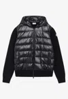 Moncler Quilted Shell-panelled Virgin Wool And Cashmere-blend Down Jacket In Black