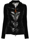 Moncler Wool Padded Cardigan In Black