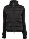 Moncler Padded Viscose Blend Zip-up Sweatshirt In Black