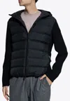 Moncler Black Paneled Down Jacket In Black