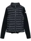 Moncler Padded Zip-up Cardigan In Blue