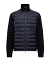 Moncler Padded Cardigan With Zip In Blue