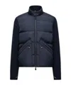Moncler Grenoble Quilted Zip Up Cardigan In Navy Blu In Blue