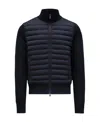 Moncler Padded Zip-up Cardigan Clothing In Blue
