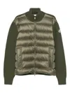 Moncler Padded Zip-up Cardigan In Green